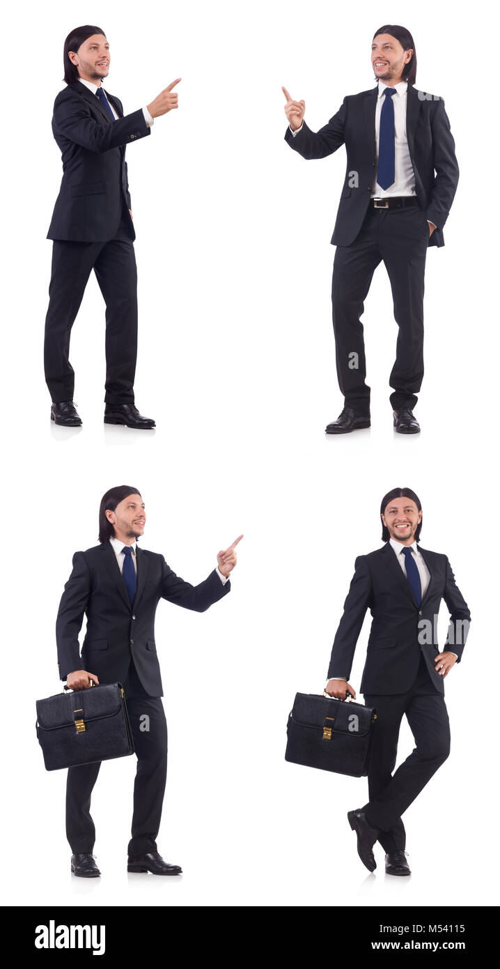 Young businessman isolated on the white background Stock Photo - Alamy