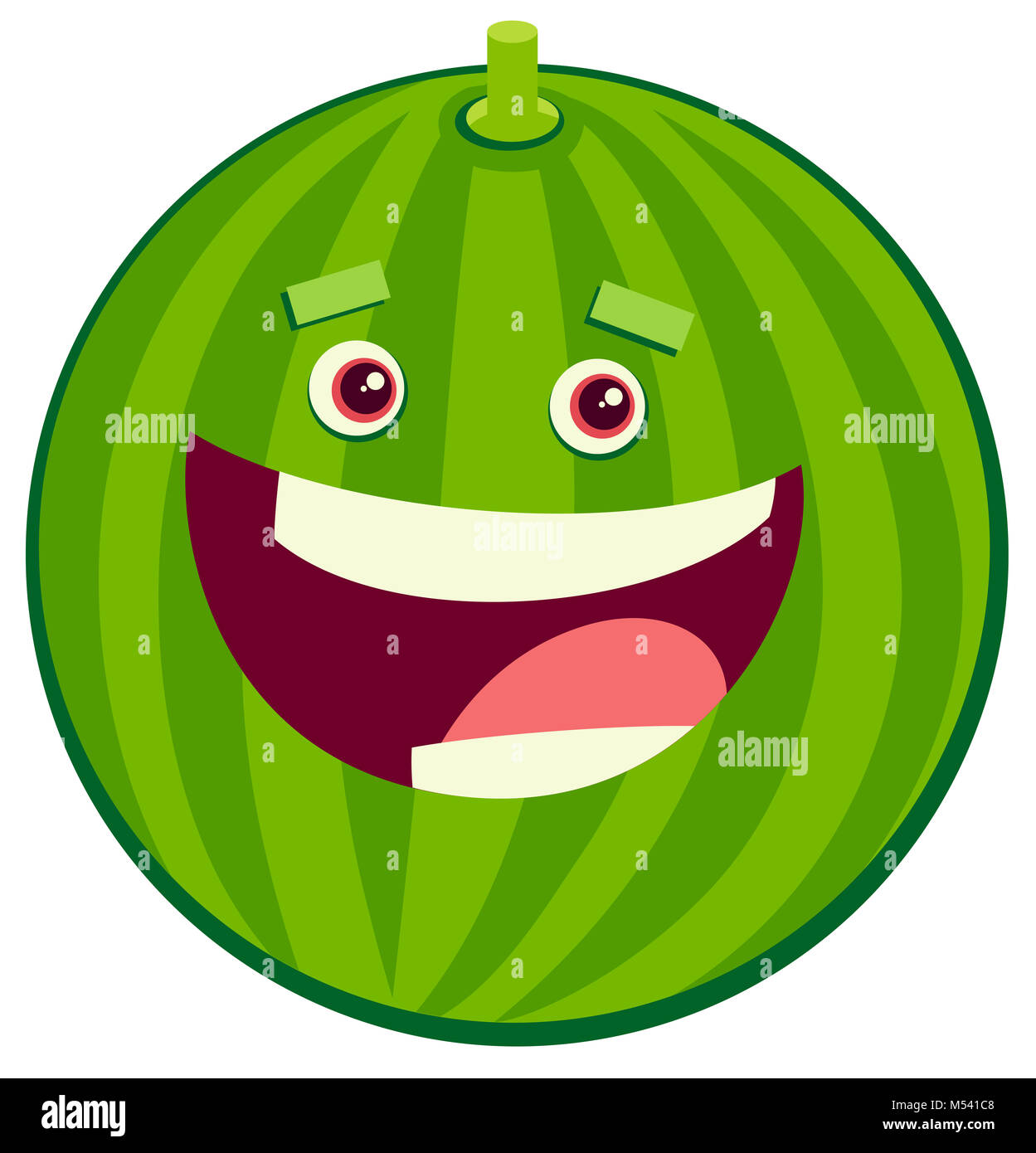 cartoon watermelon fruit character Stock Photo - Alamy
