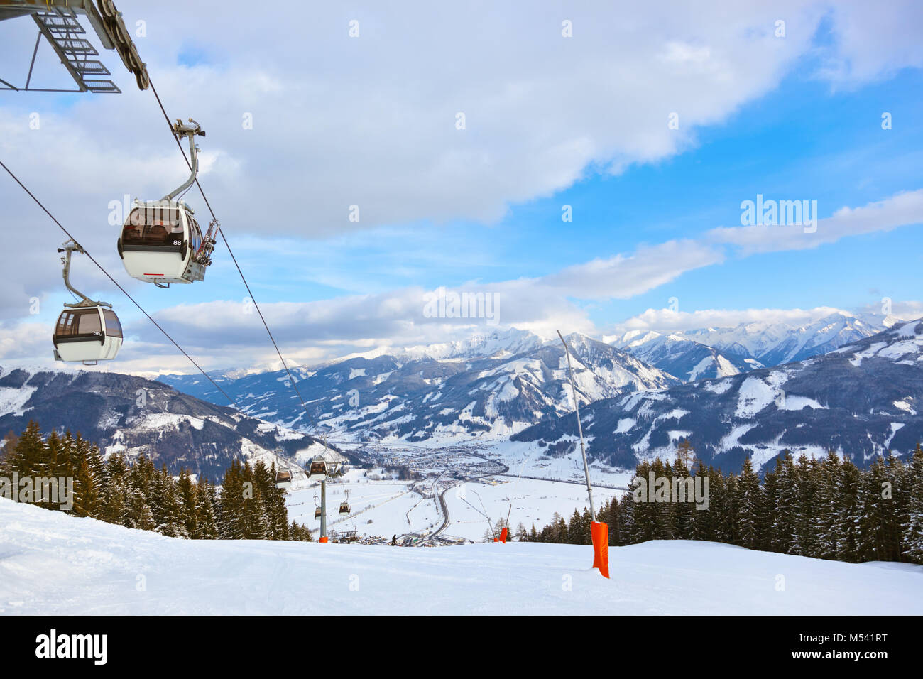 Mountains ski resort Zell-am-See Austria Stock Photo