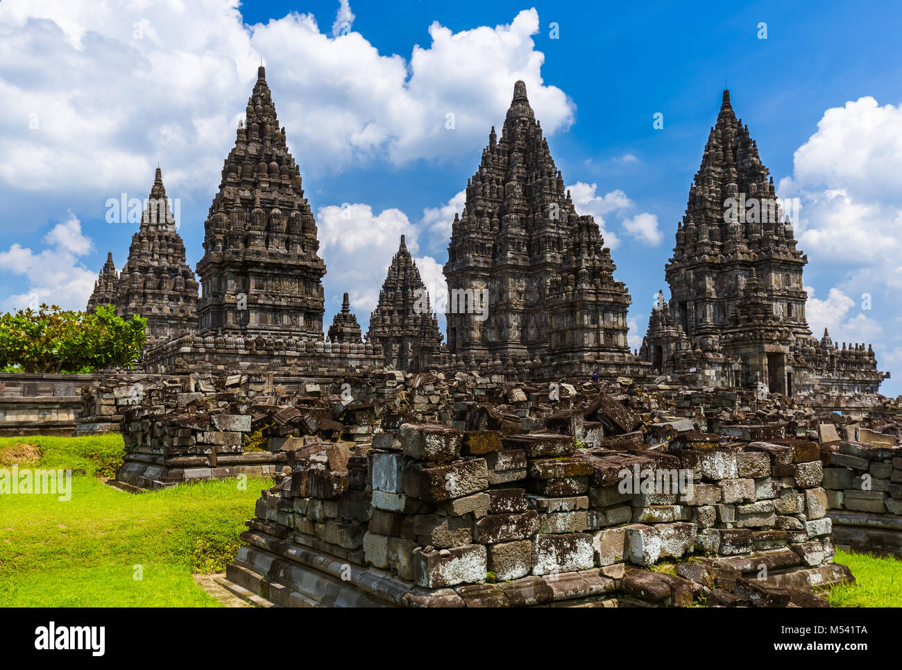Prambanan temple near Yogyakarta on Java island - Indonesia Stock Photo ...