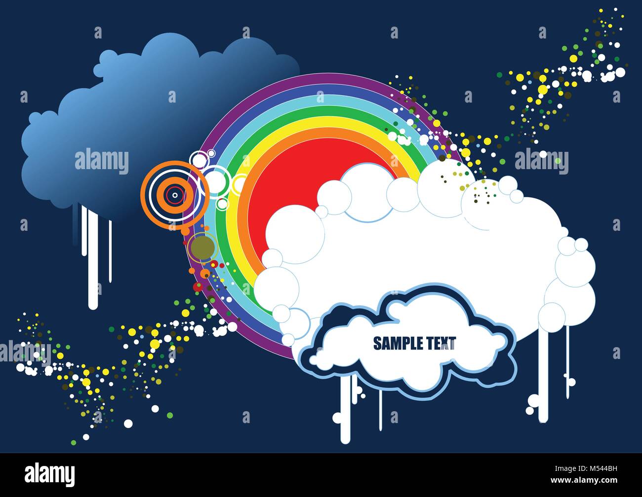 Blue abstract sky background. Vector illustration Stock Vector Image