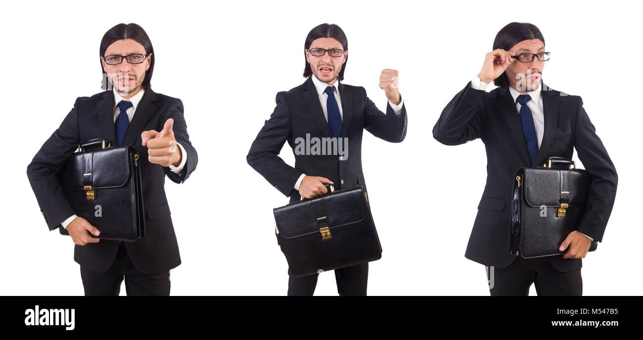 Young businessman isolated on the white background Stock Photo - Alamy