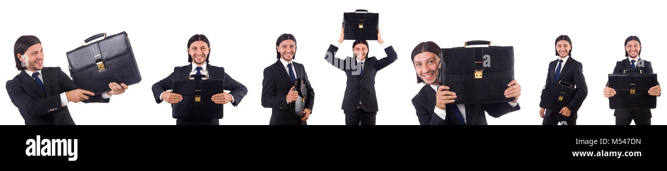 Young businessman isolated on the white background Stock Photo - Alamy