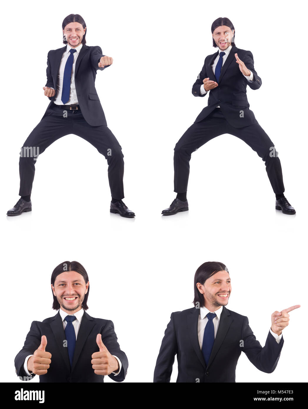 Young businessman isolated on the white background Stock Photo - Alamy