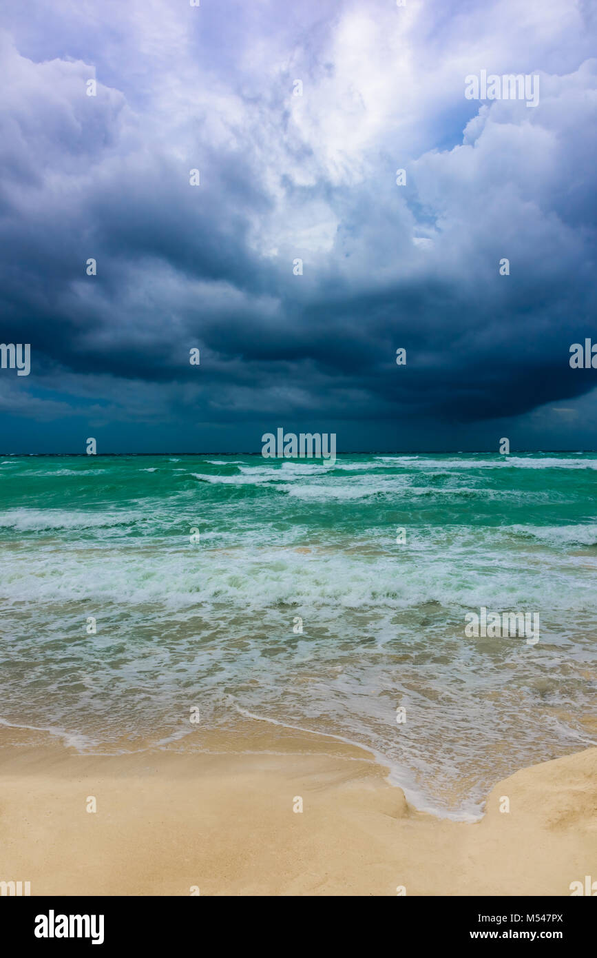 Sea thunderstorm cloud hurricane irma Stock Photo