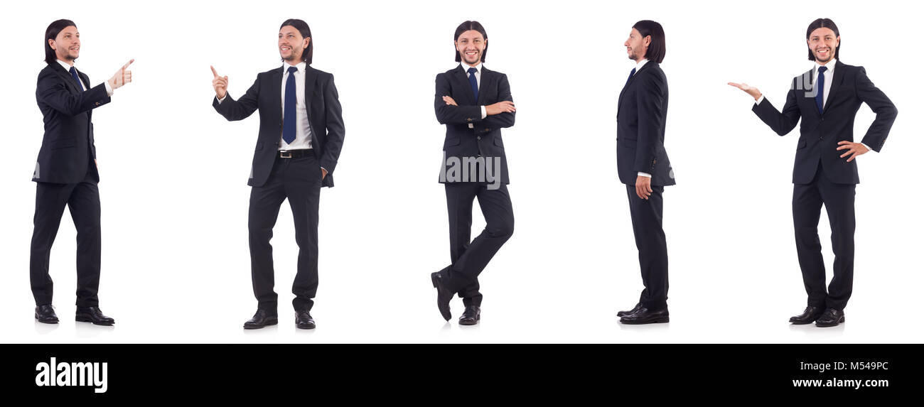 Young businessman isolated on the white background Stock Photo - Alamy