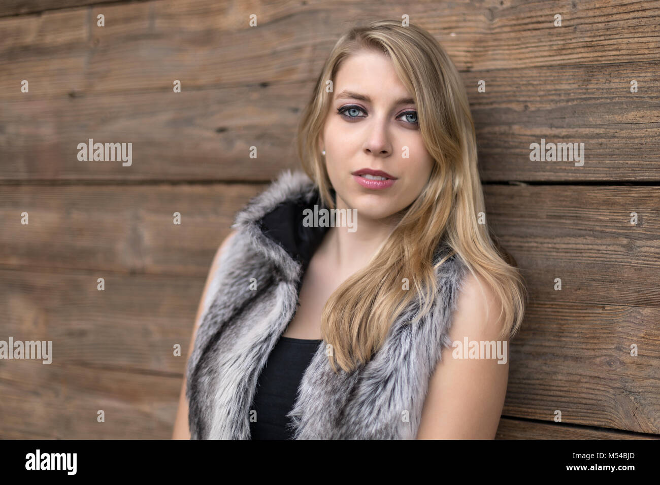 Portrait of a young blond woman Stock Photo