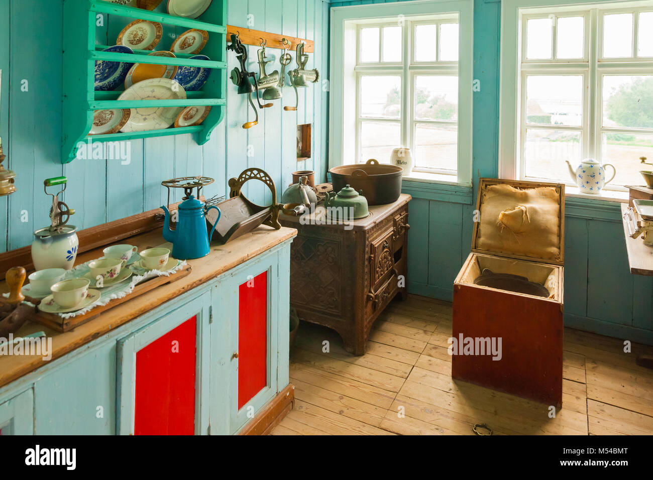 house kitchen in skogar museum iceland Stock Photo