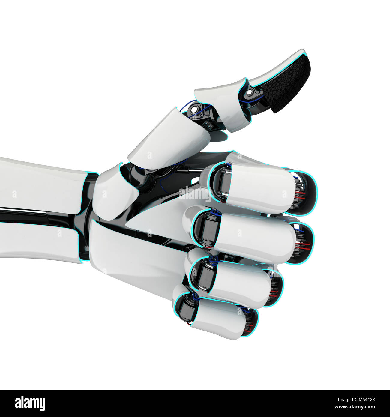 3D rendering robotic hand on a white background Stock Photo - Alamy