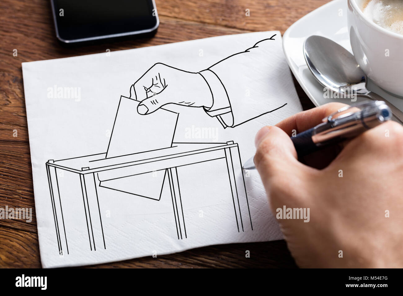 Putting paper inside envelop hi-res stock photography and images - Alamy