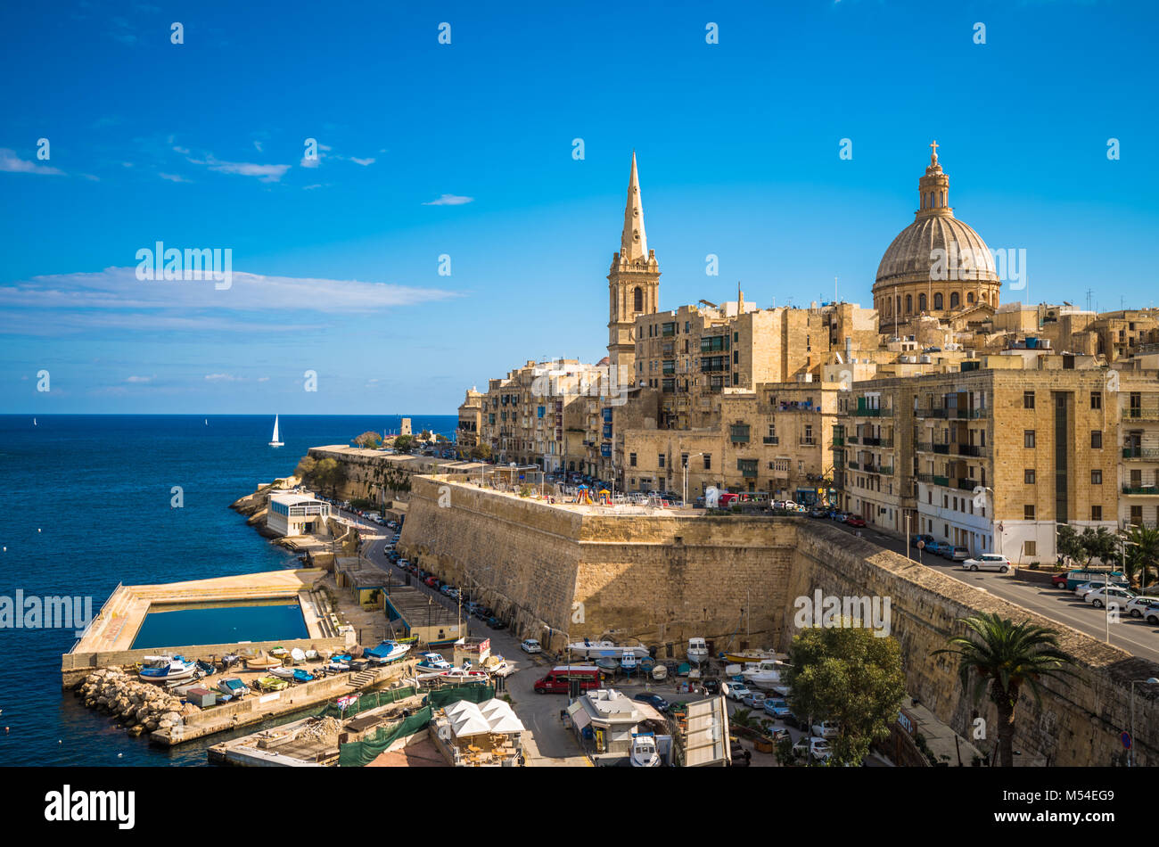 View of Valletta, the capital of Malta Stock Photo