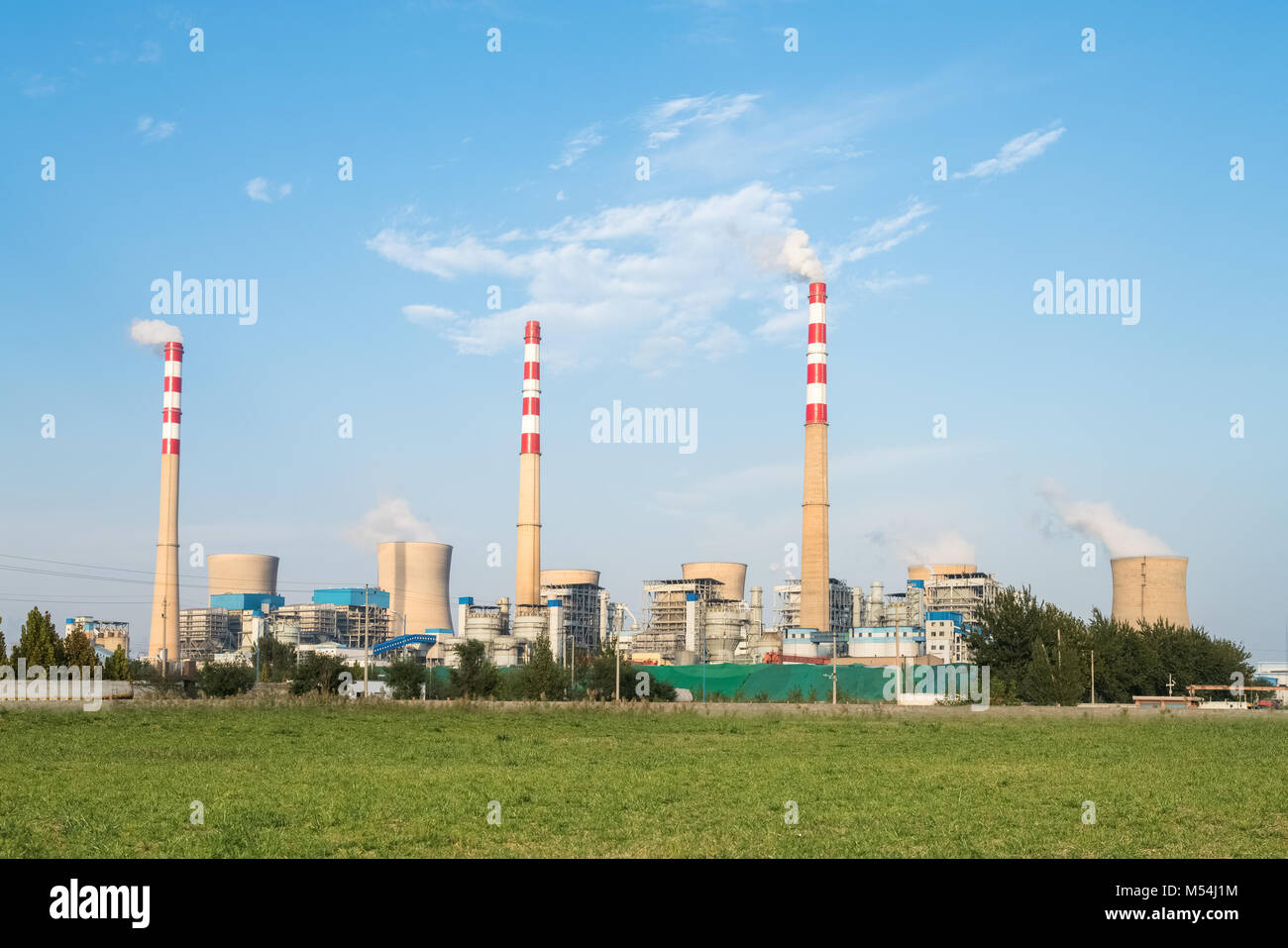 large coal-fired power plant Stock Photo
