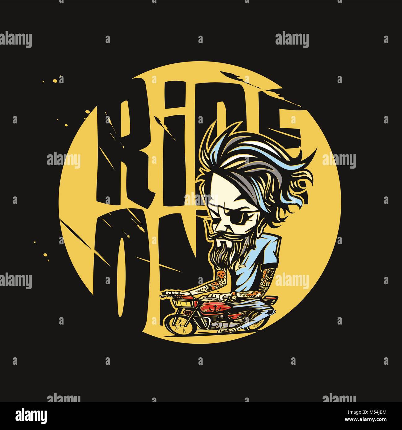 Minimal Logo Of Golden Bike Rider Vector Illustration Stock Vector Image Art Alamy