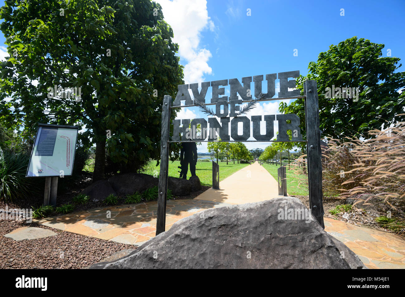 Avenue of Honour is a memorial to the war in Afghanistan, Yungaburra, Atherton Tablelands, Far North Queensland, FNQ, QLD, Australia Stock Photo