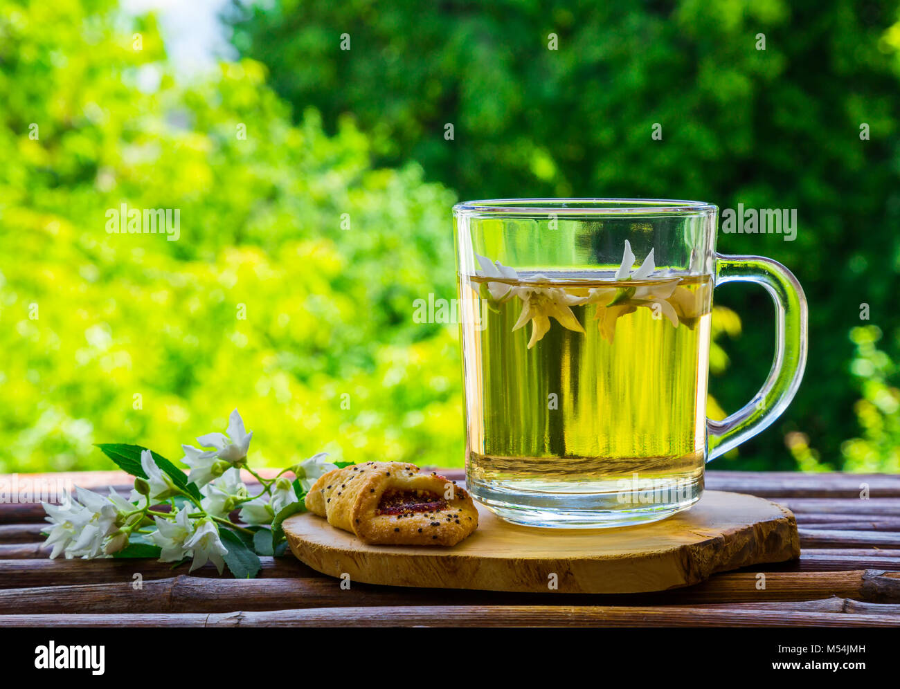 cup of jasmine tea Stock Photo Alamy