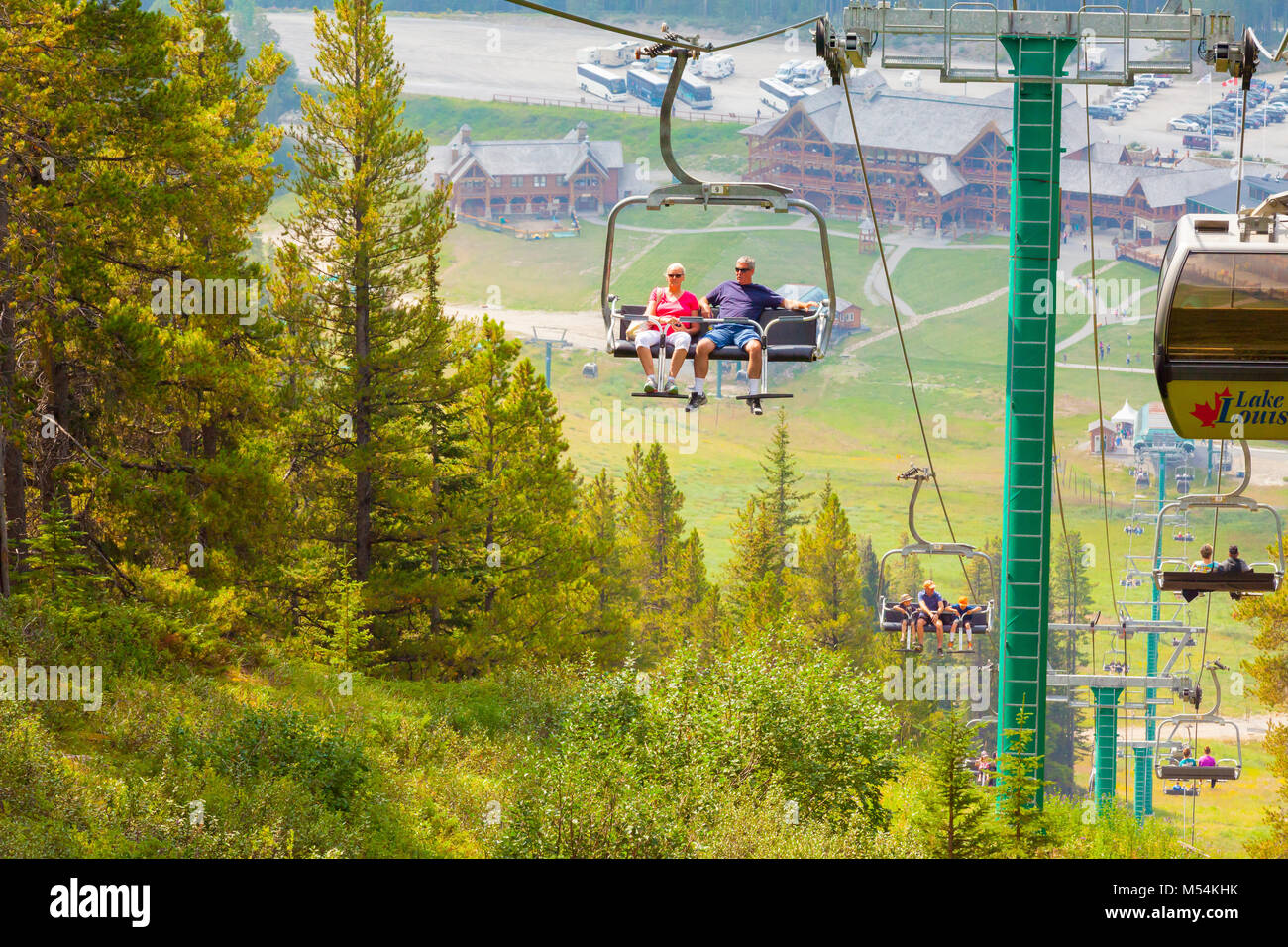 Cable Car And Chair Lift Lake Louise Stock Photo 175280159 Alamy