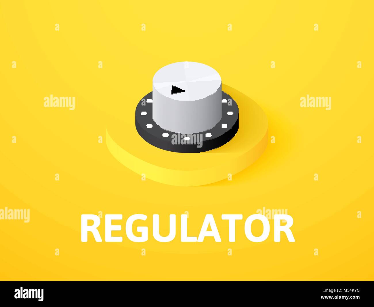 Regulator isometric icon, isolated on color background Stock Vector
