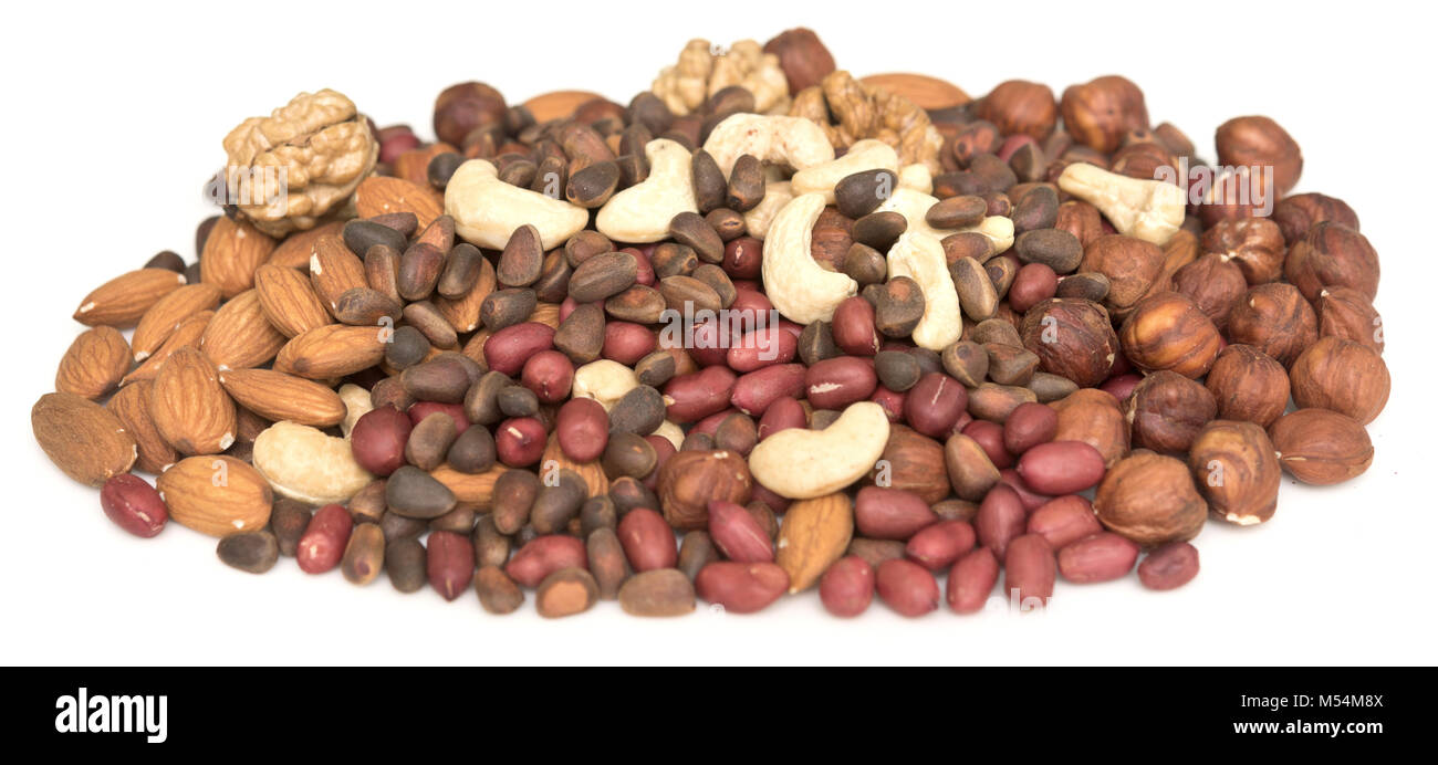 mixed nuts Stock Photo