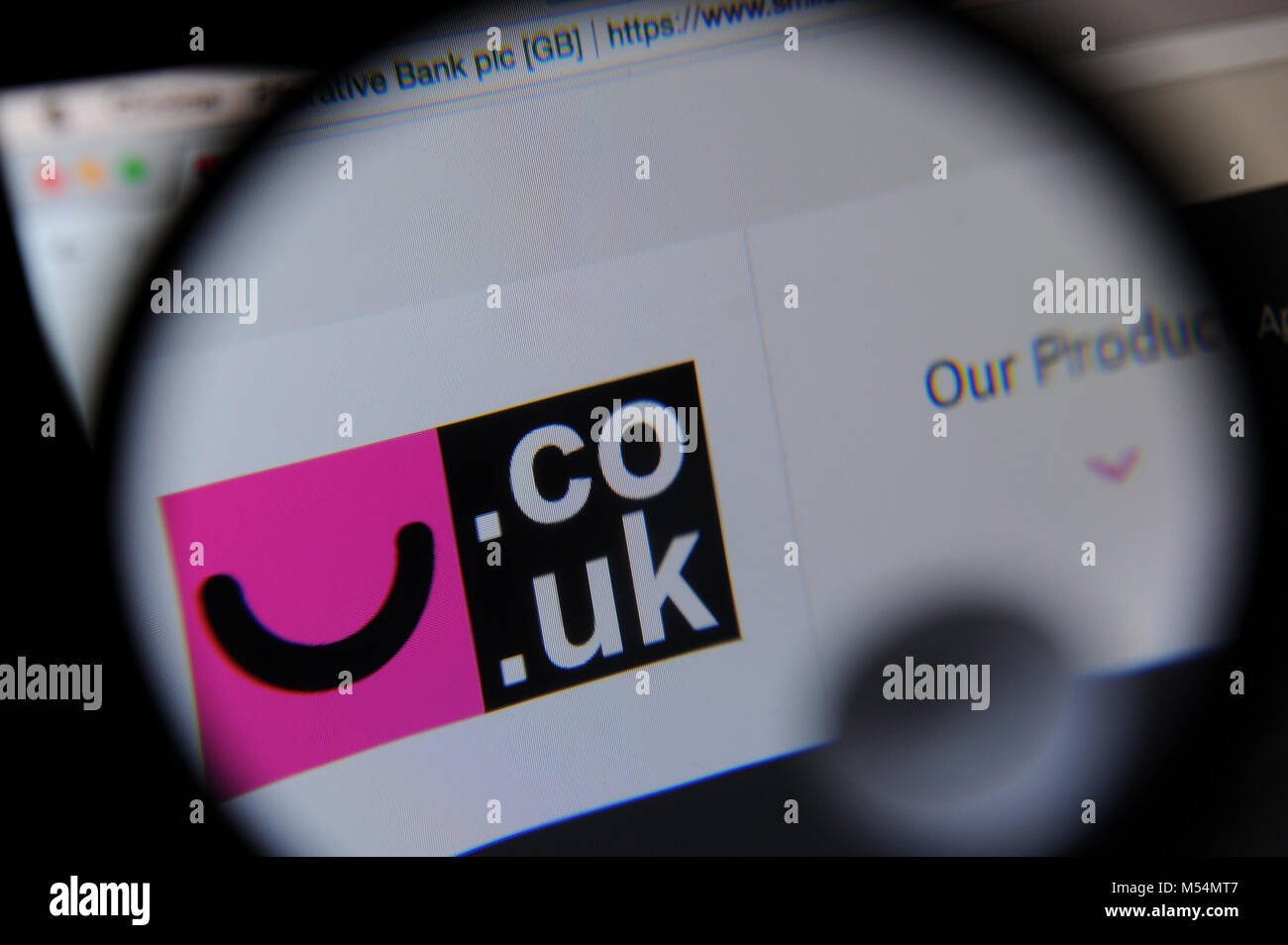 Smile co uk the online only bank website seen through a magnifying