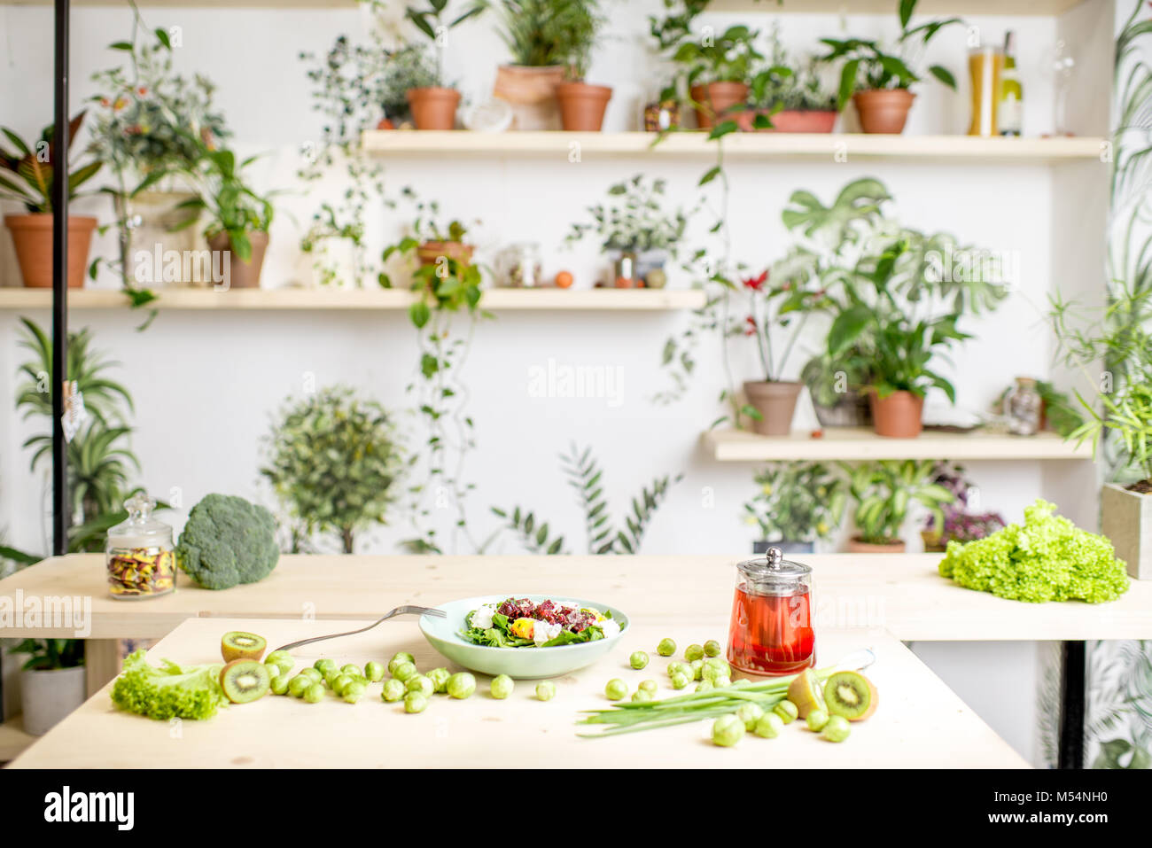 Healthy green food Stock Photo - Alamy