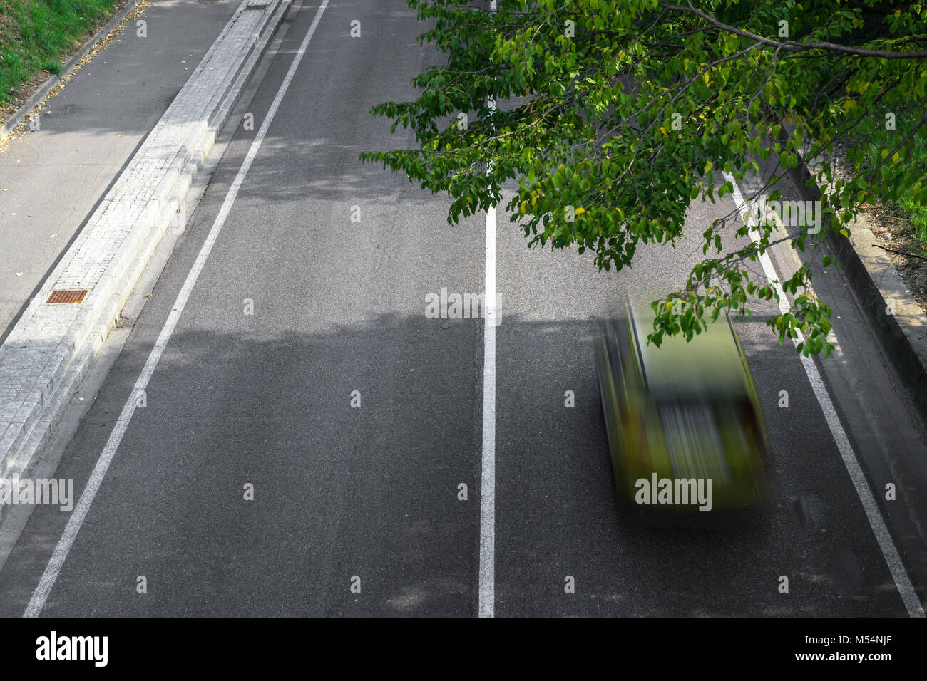 Motion blur of cars over the road Stock Photo
