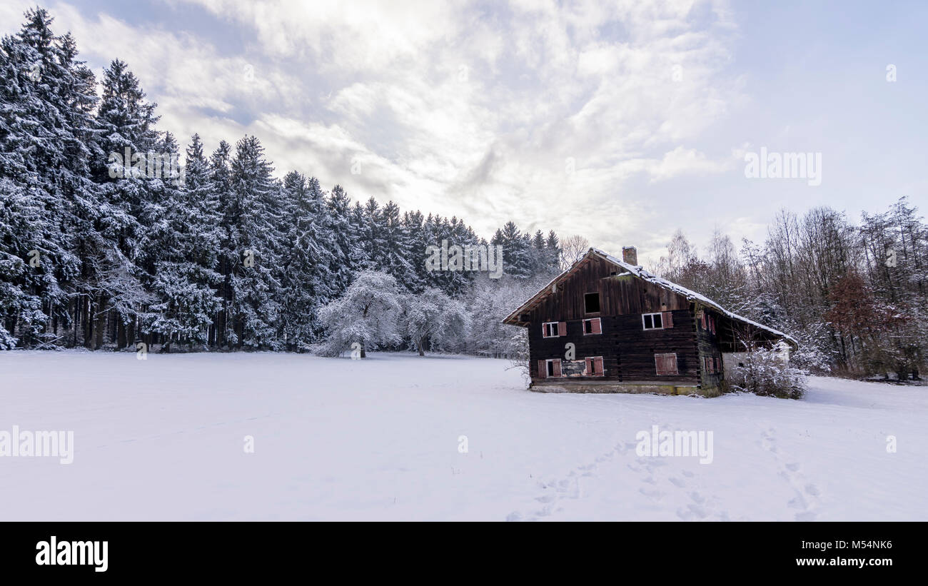 Lost House in beautiful Landscape Stock Photo