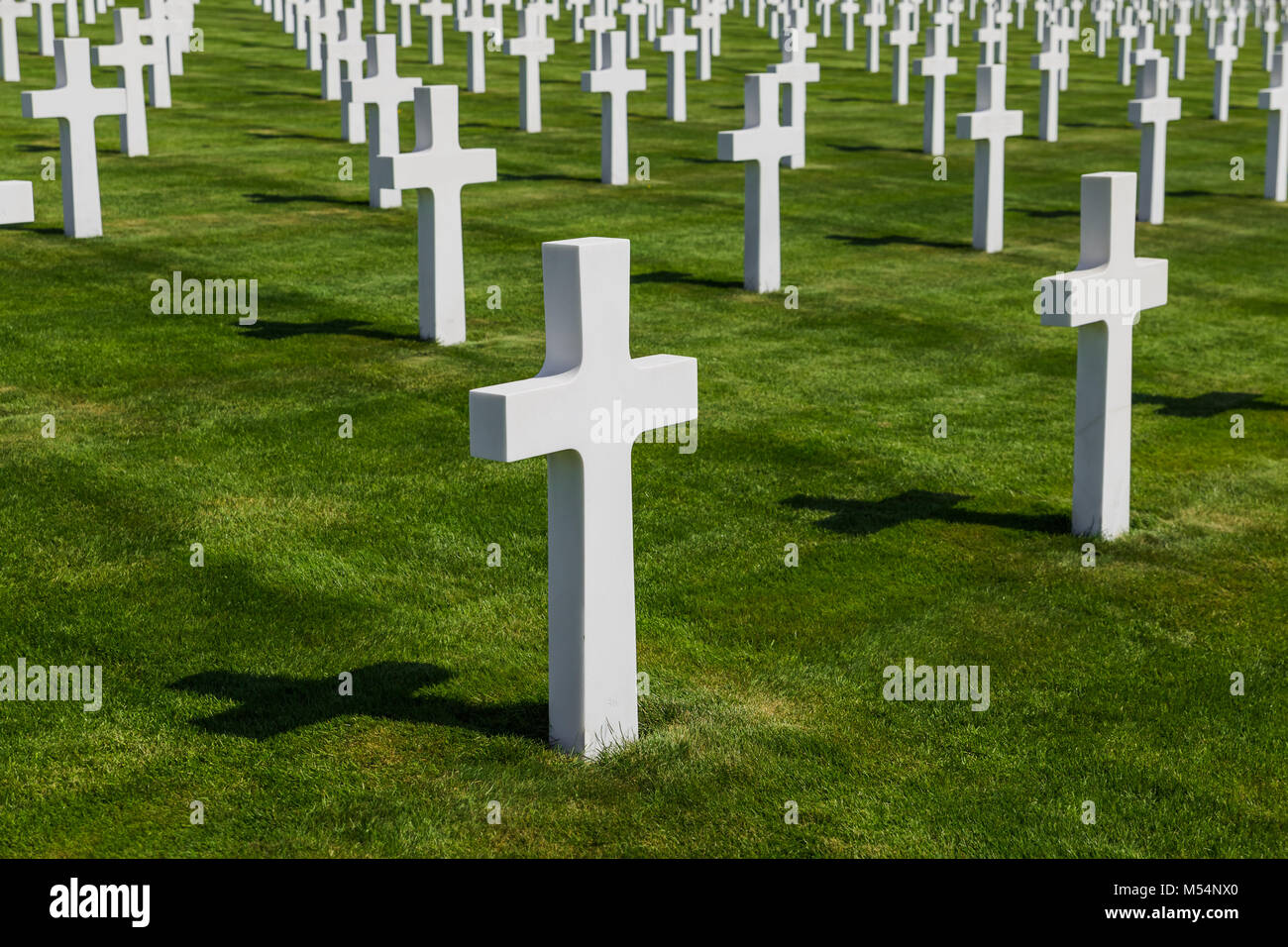 American memorial cemetery of World War II in Luxembourg Stock Photo