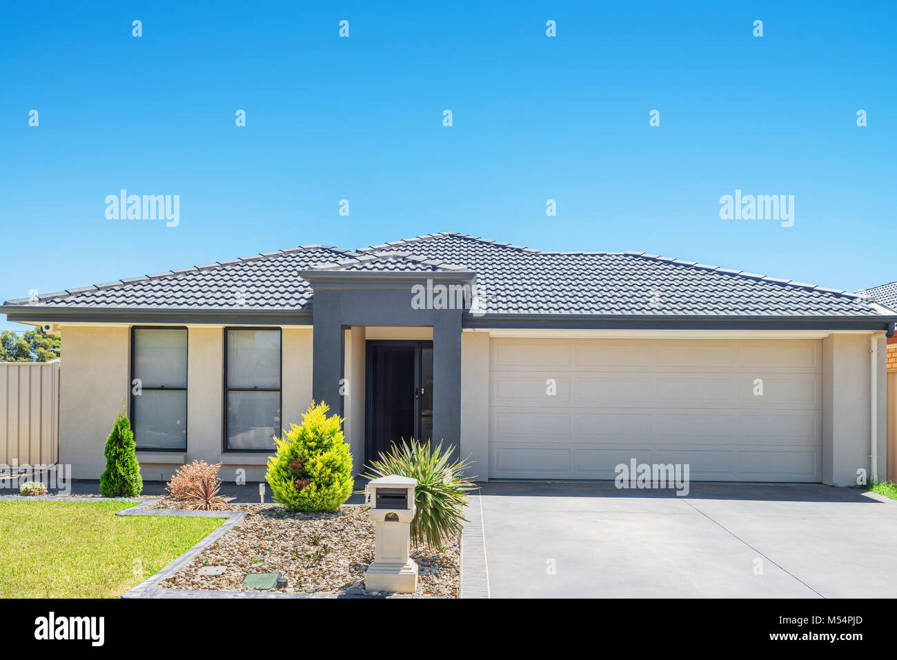 typical facade of new house Stock Photo - Alamy