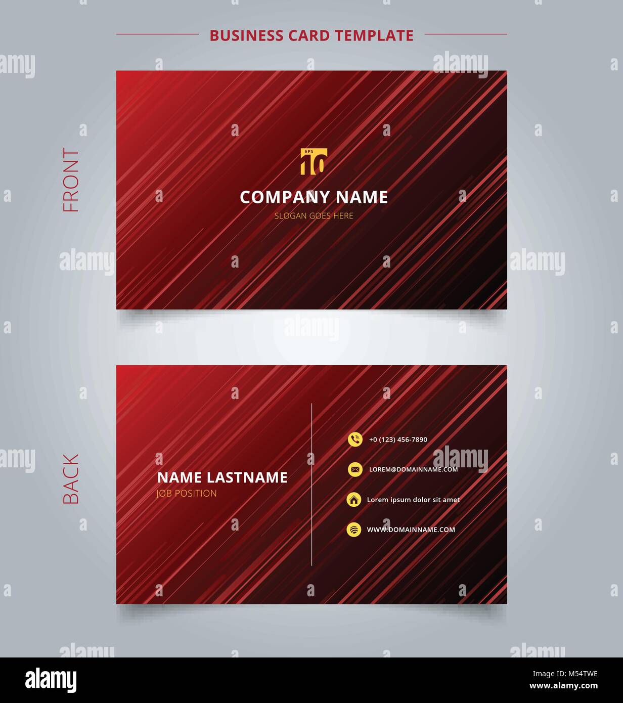 Creative business card and name card template technology red laser rays