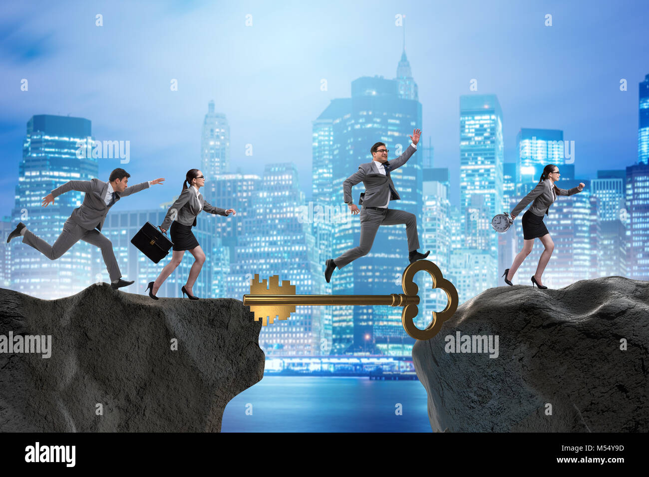 The concept with key to success illustration Stock Photo - Alamy