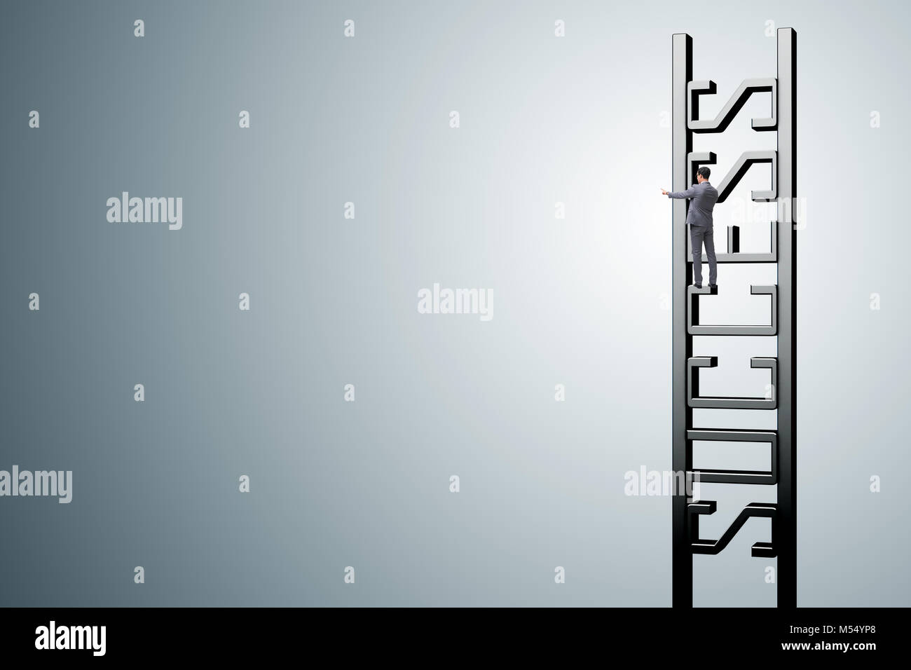 The businessman climbing the career ladder of success Stock Photo - Alamy