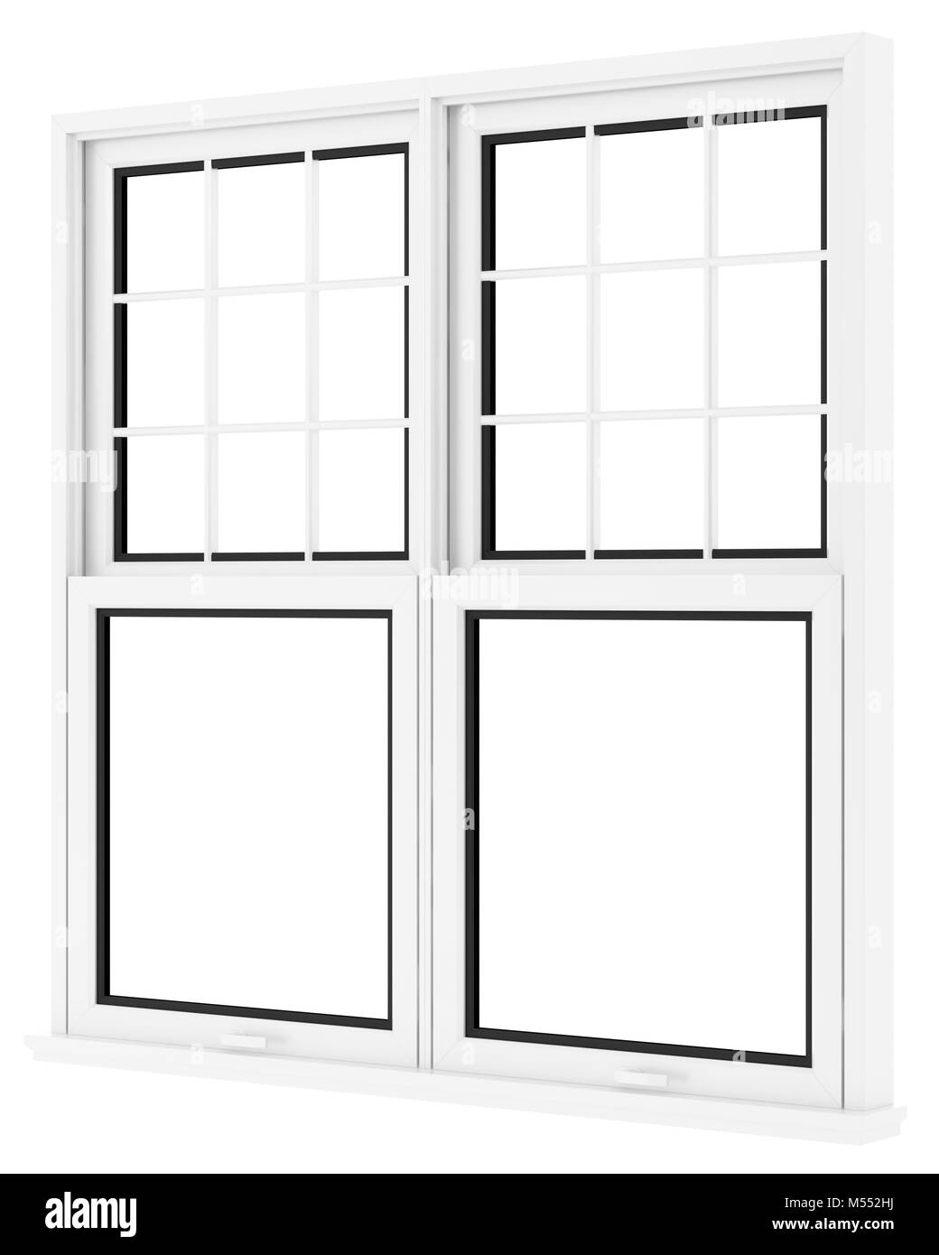 window isolated on white background. 3d illustration Stock Photo - Alamy
