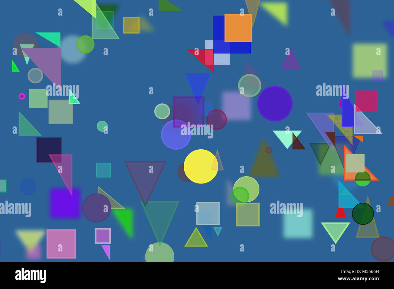 Random circle, square, rectangle & triangle shape, digital generative ...