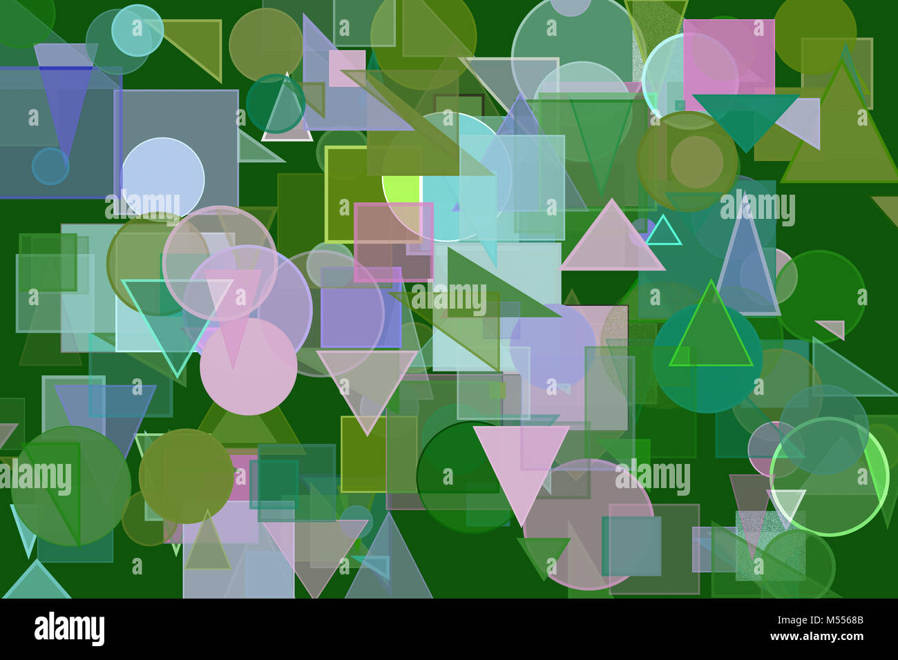 Random circle, square, rectangle & triangle shape, digital generative ...