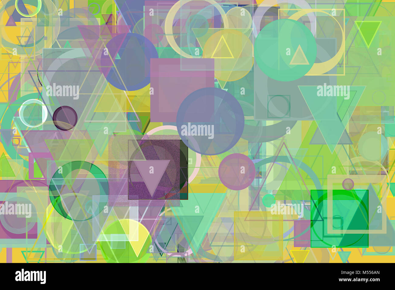 Random circle, square, rectangle & triangle shape, digital generative ...