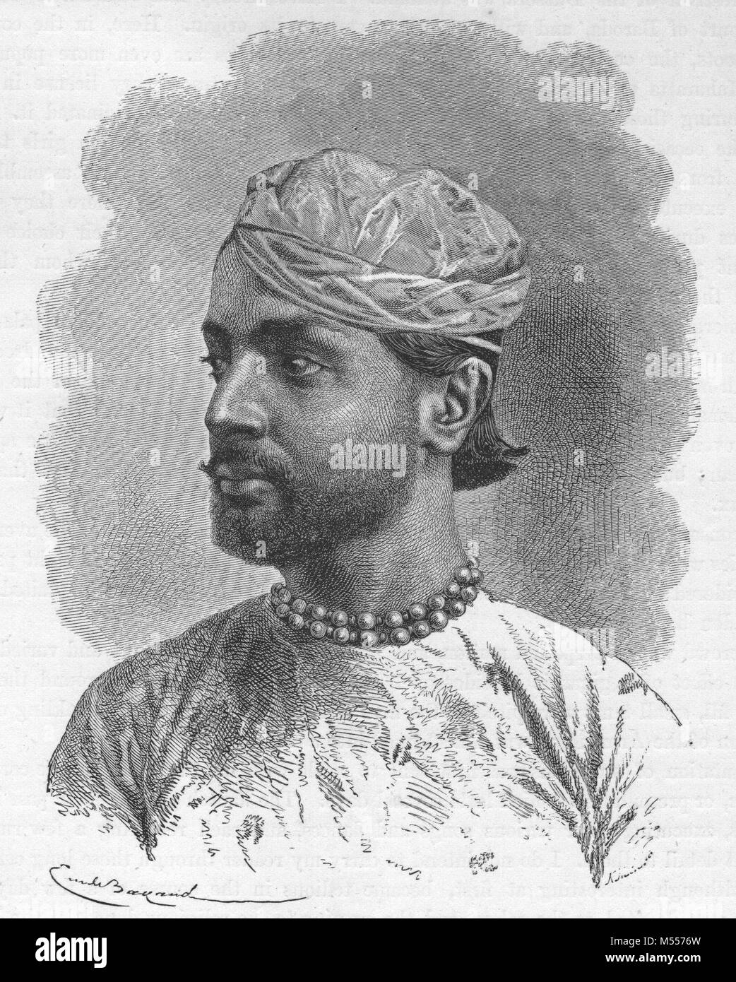 India The Maharao Jajah Of Alwar Antique Engraving 1878 Stock Photo Alamy