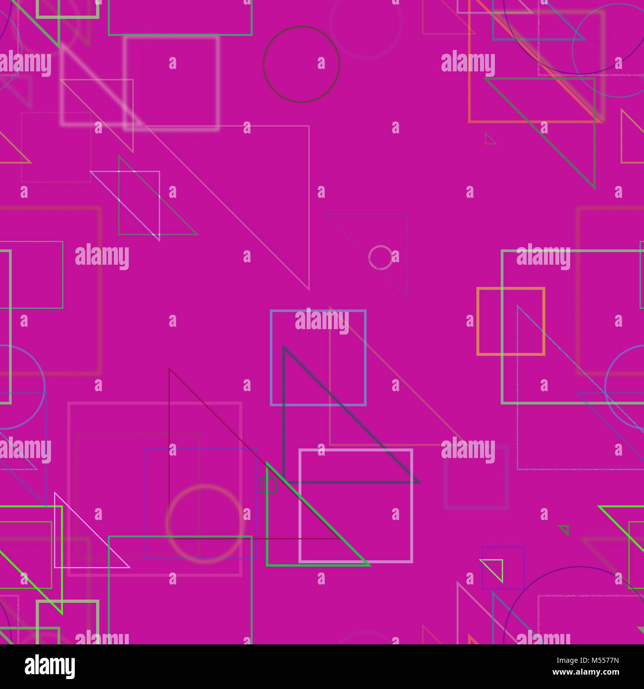 Seamless pattern, Random circle, square, rectangle & triangle shape ...