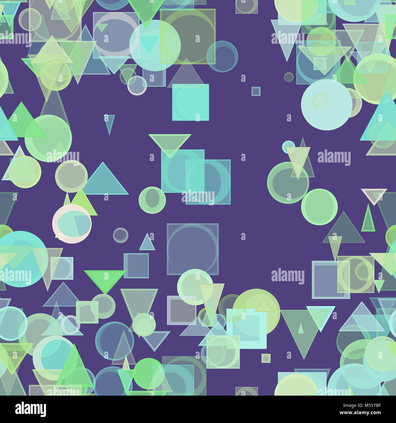 Seamless pattern, Random circle, square, rectangle & triangle shape ...