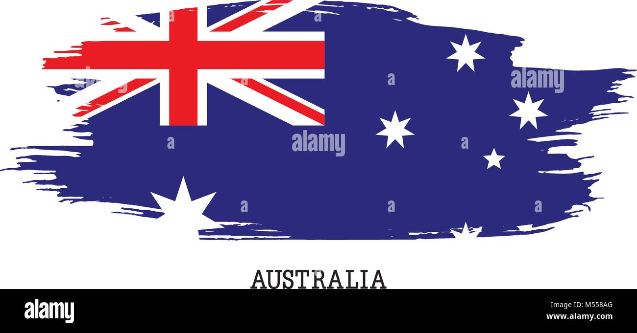 Australia flag vector grunge paint stroke Stock Vector Image & Art - Alamy