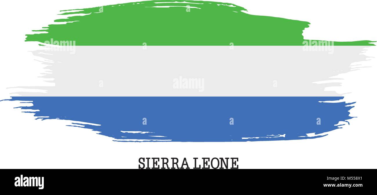 Sierra Leone flag vector grunge paint stroke Stock Vector Image & Art ...