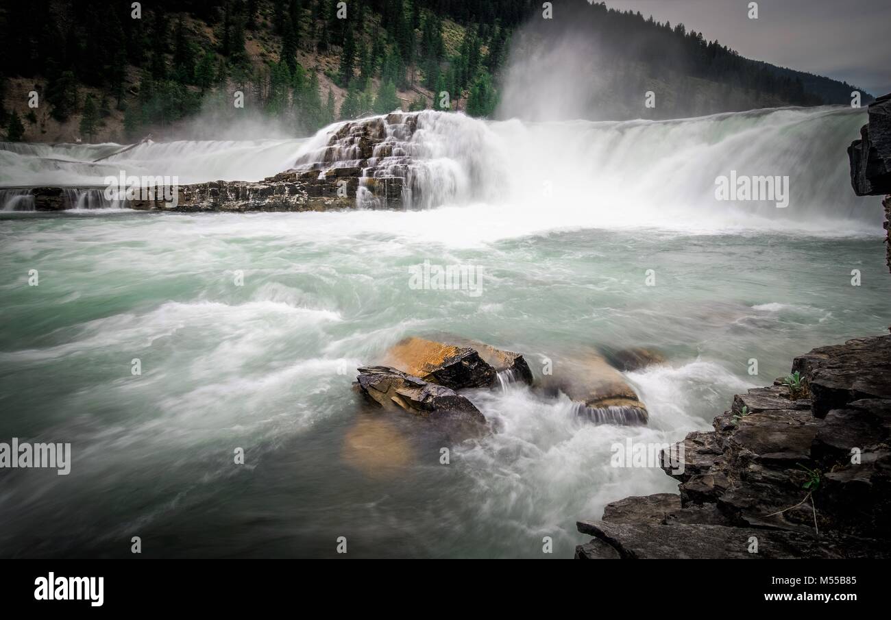 kootenai river water falls in montana mountains Stock Photo - Alamy