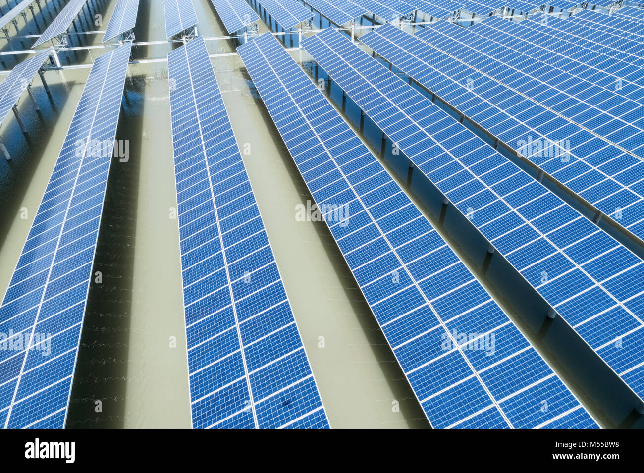 solar power station from above Stock Photo