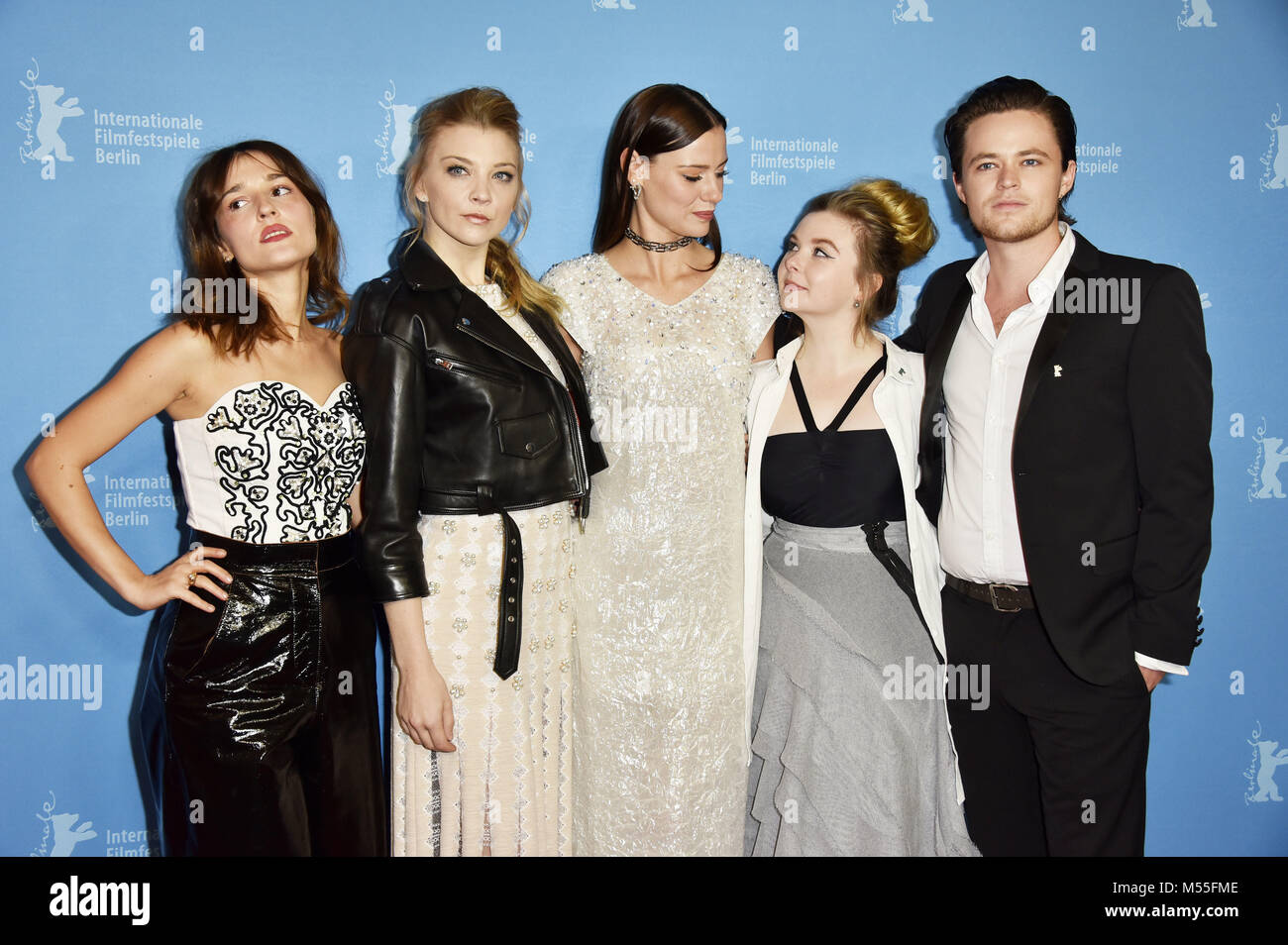Berlin, Germany. 19th Feb, 2018. Lola Bessis, Natalie Dormer, Lily