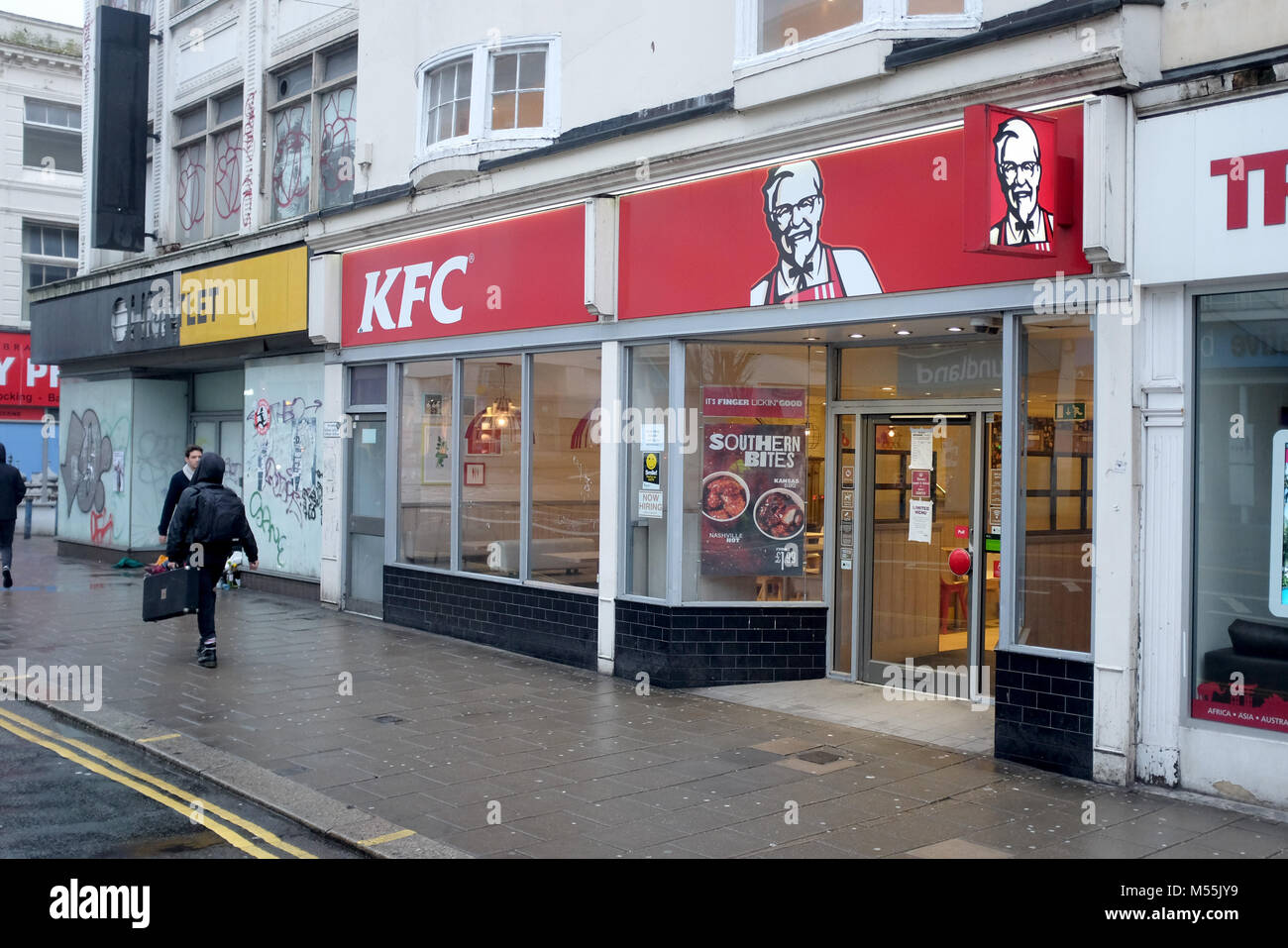 Brighton UK 20th Feb 2018 The Western Road branch of KFC in Brighton where they are only