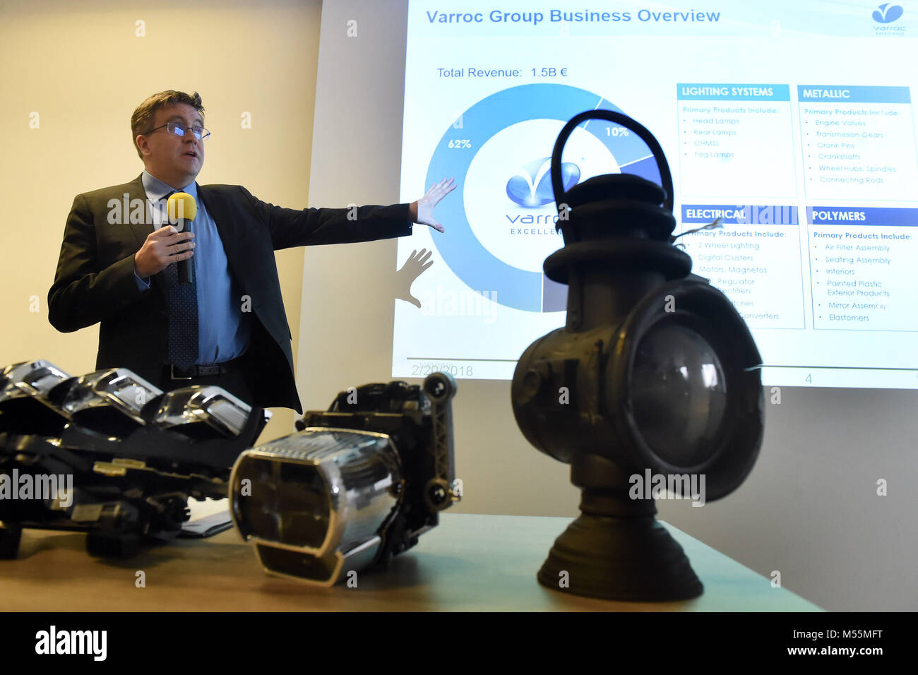 Ostrava, Czech Republic. 20th Feb, 2018. The new lighting technology