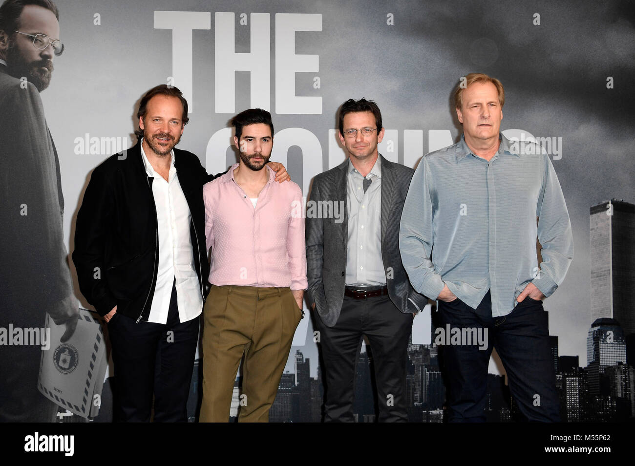 Berlin, Germany. 20th Feb, 2018. Peter Sarsgaard, Tahar Rahim, Dan Futterman and Jeff Daniels during 'The Looming Tower' photocall at the 68th Berlin International Film Festival / Berlinale 2018 on February 20, 2018 in Berlin, Germany. Credit: Geisler-Fotopress/Alamy Live News Stock Photo