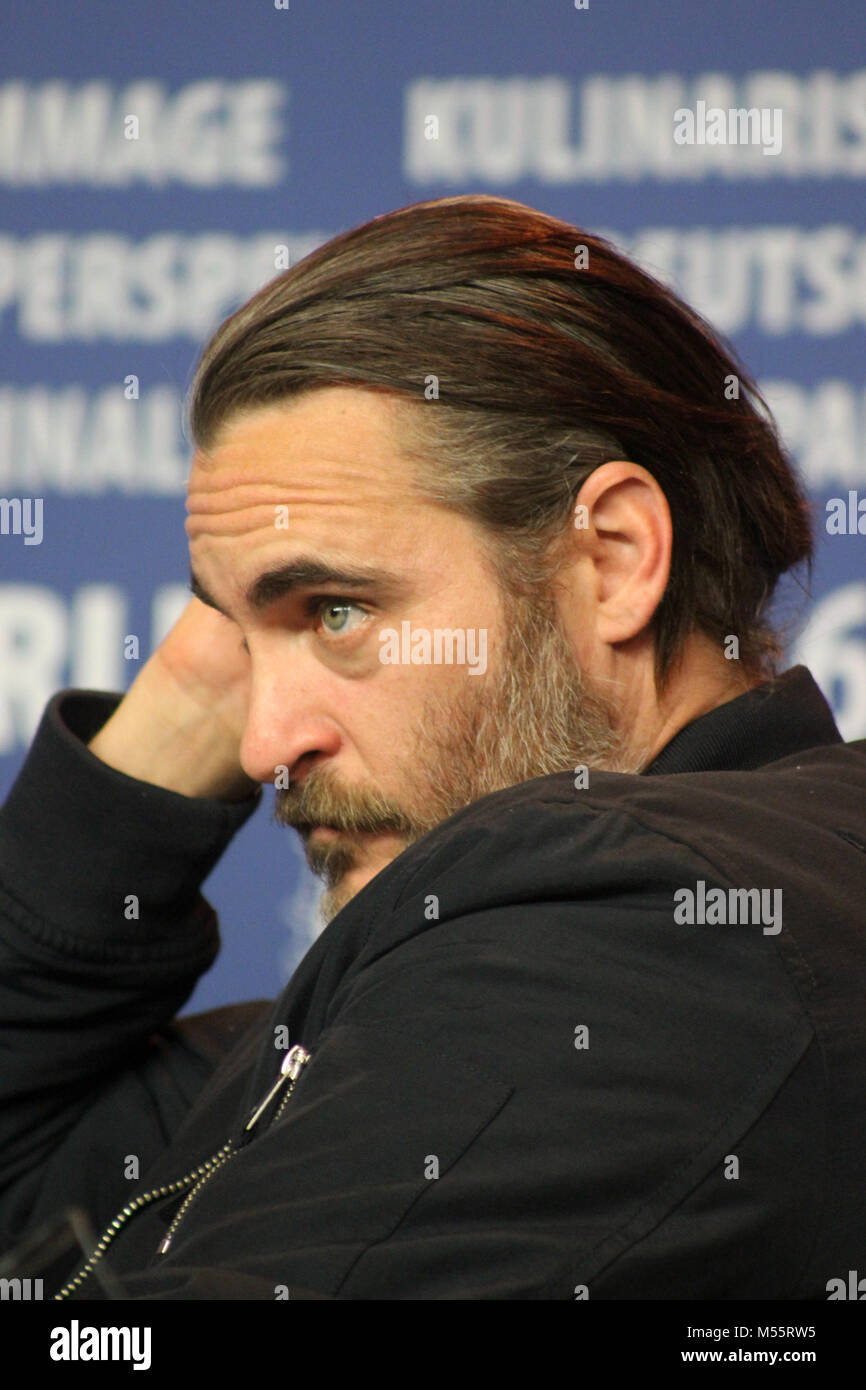 Berlin, Germany. 20th February, 2018. Press conference at the Grand Hyatt Hotel in Berlin/Germany for “ Dont Worry, He WonÈt Get  Far on Foot“ by 68th BERLINALE (International Film Festival.) Featuring:Gus Van Sant , Joaquin Phoenix , Udo Kier , Where: Berlin/Germany, When: 20th February 2018, “Credits: T.O.Pictures / Alamy Live News“ Stock Photo