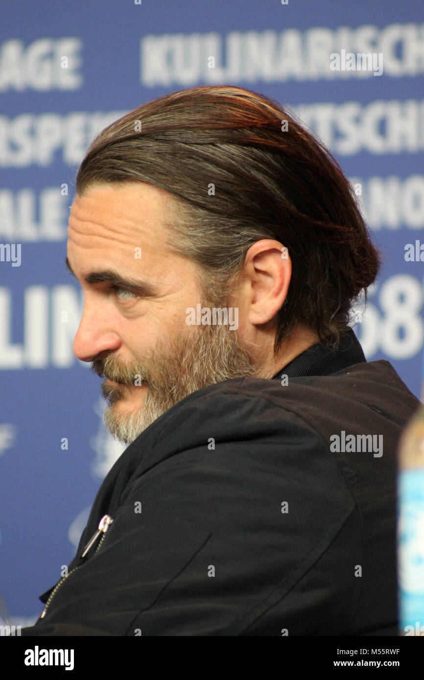 Berlin, Germany. 20th February, 2018. Press conference at the Grand Hyatt Hotel in Berlin/Germany for “ Dont Worry, He WonÈt Get  Far on Foot“ by 68th BERLINALE (International Film Festival.) Featuring:Gus Van Sant , Joaquin Phoenix , Udo Kier , Where: Berlin/Germany, When: 20th February 2018, “Credits: T.O.Pictures / Alamy Live News“ Stock Photo