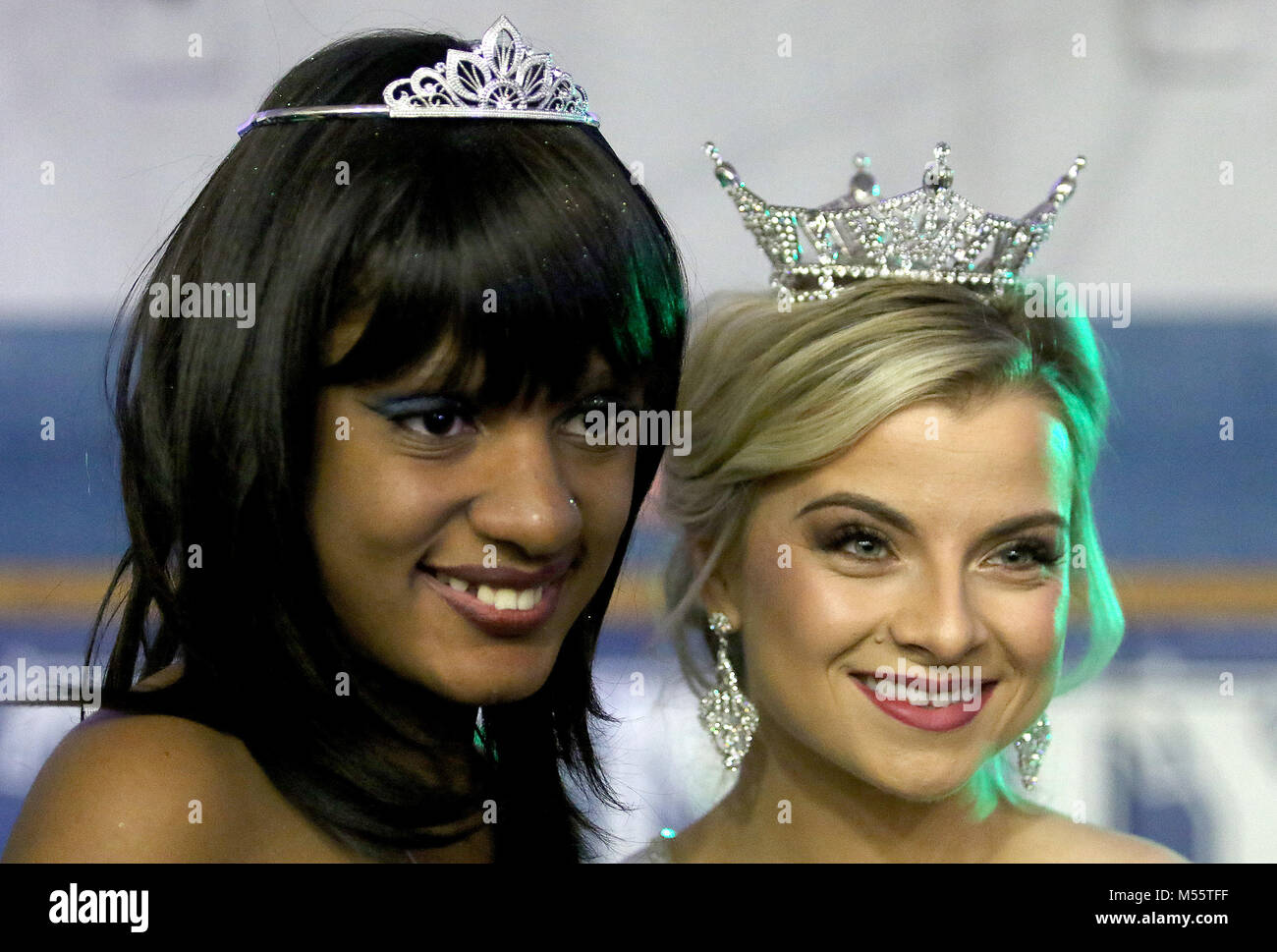 Davenport, Iowa, USA. 9th Feb, 2018. Zhariah Collins of Davenport and