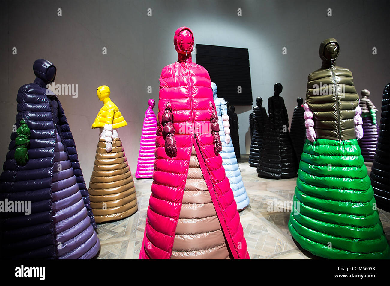 Milan, Italy. 20th Feb, 2018. Creations from the Moncler Stock Photo - Alamy